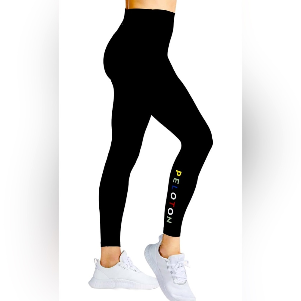 NEW NWT Women's PELOTON Black Logo Leggings